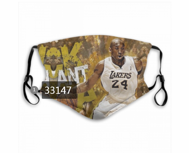 2021 NBA Los Angeles Lakers #24 kobe bryant 33147 Dust mask with filter